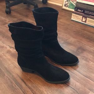 Jessica Simpson Gilford Black Suede Slouch boot 8